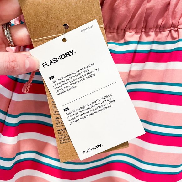 NWT - The North Face Women's Striped Athletic Shorts - Pink, Blue, White - Picture 9 of 10